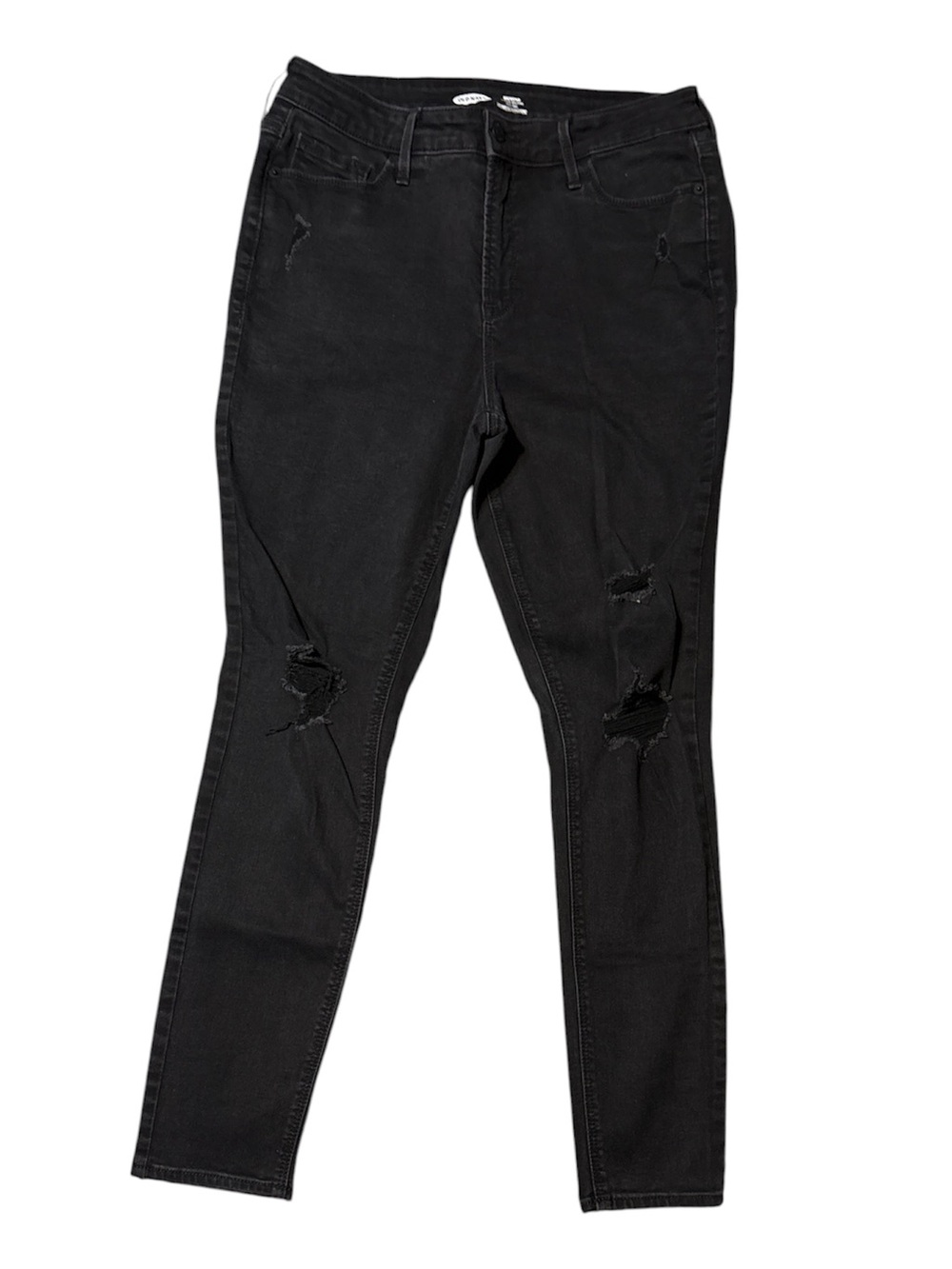 Old Navy Black Distressed Skinny Jeans